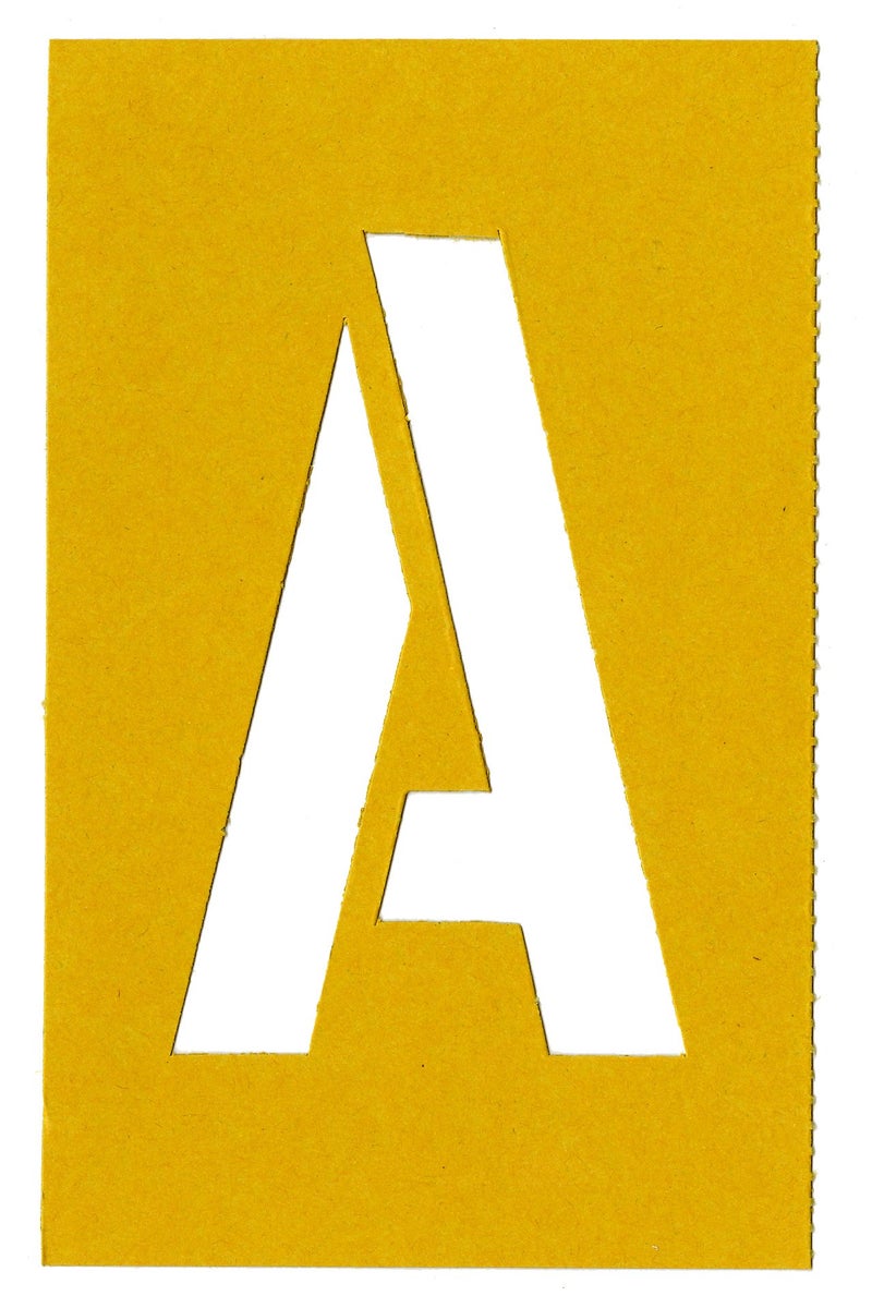 Chartpak Letter and Number Painting Stencils, A-Z and 0-9, 4 Inches H, 35 per Pack (01565) - Image 2